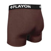 Chestnut Brown Soft snug comfortable Bamboo Boxers contoured pouch no chafe no ride up no irritation friction free panels chafe stopper panels hypo-allergenic sustainable bamboo